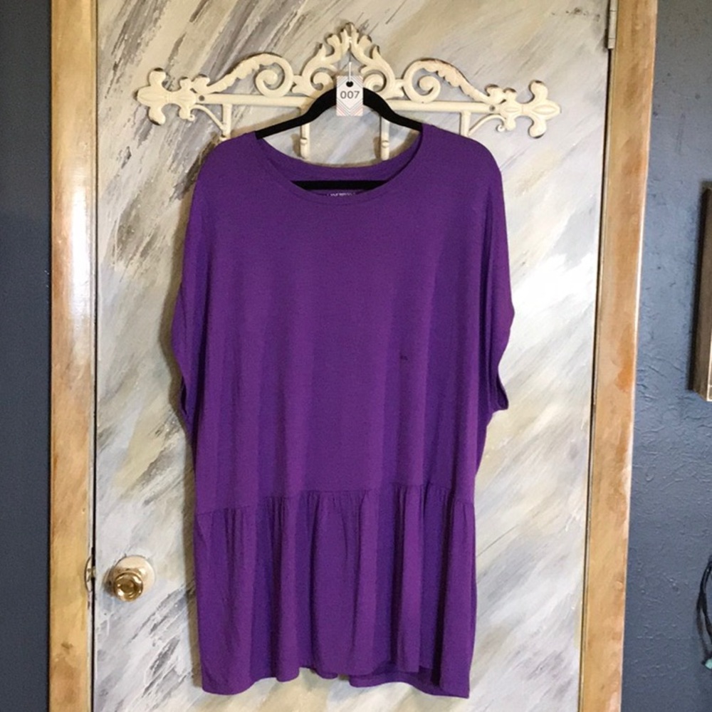 NEW! Lane Bryant Tee Shop Purple Layered Top 18/20